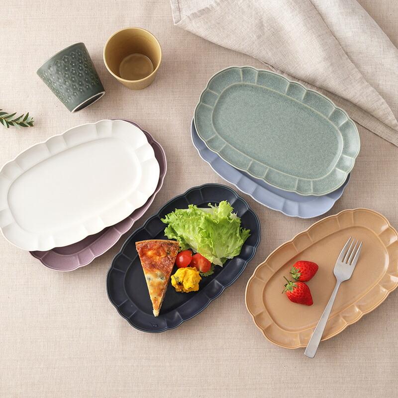 オーバルプレート 23cm ルーシュ ネイビー大皿 楕円皿 お皿 洋食器