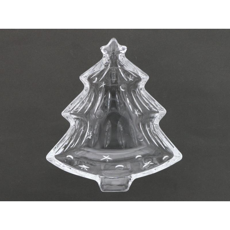 最大50%OFFセール】クリスマスツリー型 プレート 15cm ガラス製 お皿