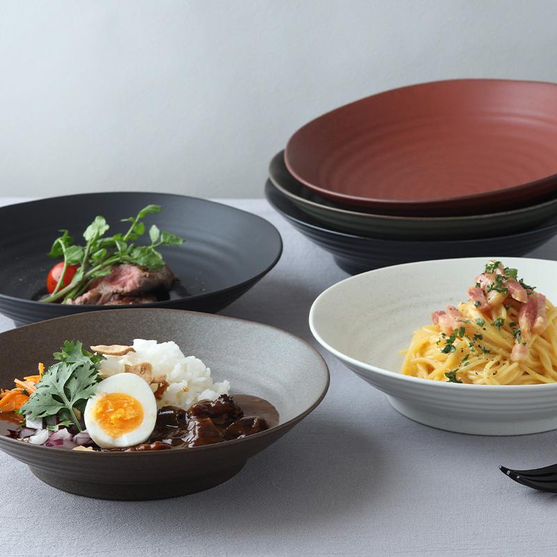 カレー・パスタ皿 21.5cm 紬暮 tsunagu 大人気 深皿 皿 お皿 食器