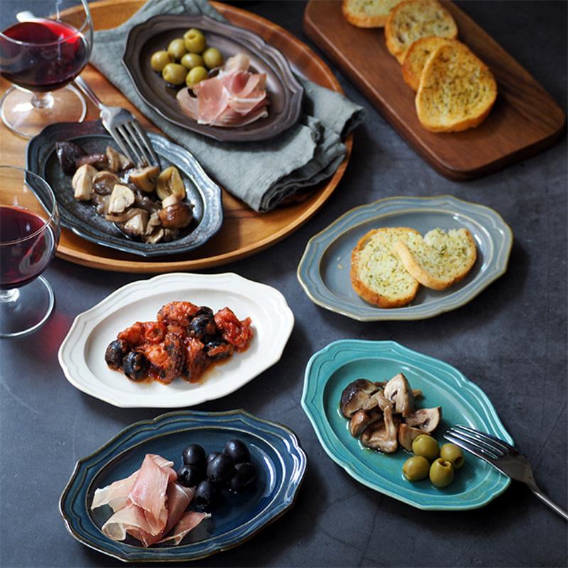 オーバルプレート 17cm ラフィネ中皿 楕円皿 変形皿 取り皿 ケーキ皿