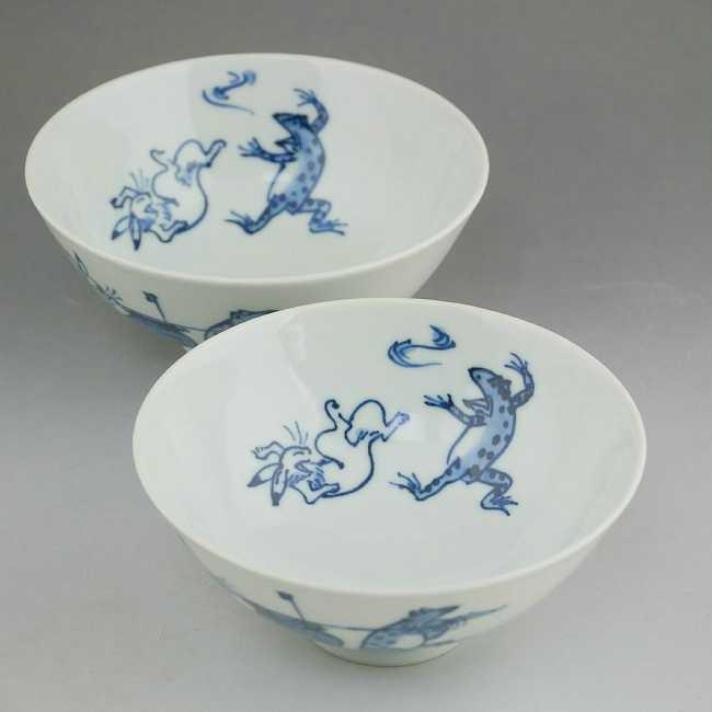 京焼 清水焼 内絵鳥獣戯画夫婦茶碗 （壺）芳山 : 松韻堂 Yahoo!店