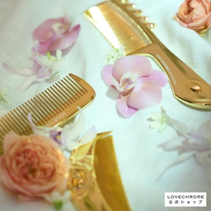LOVECHROME（ラブクロム） 公式 (R)K24GPツキ ゴールド 美髪コーム