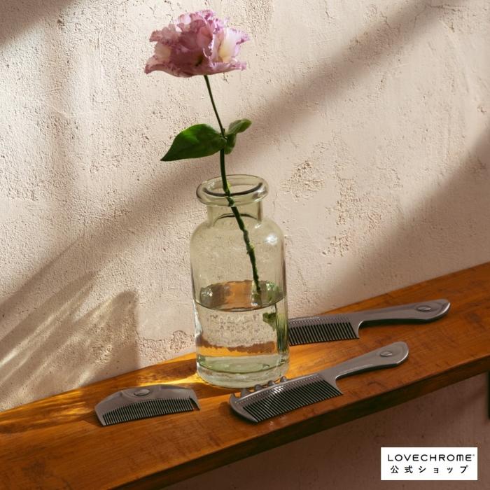 LOVECHROME（ラブクロム） 公式 (R)Fテツキ シルバー 美髪コーム くし