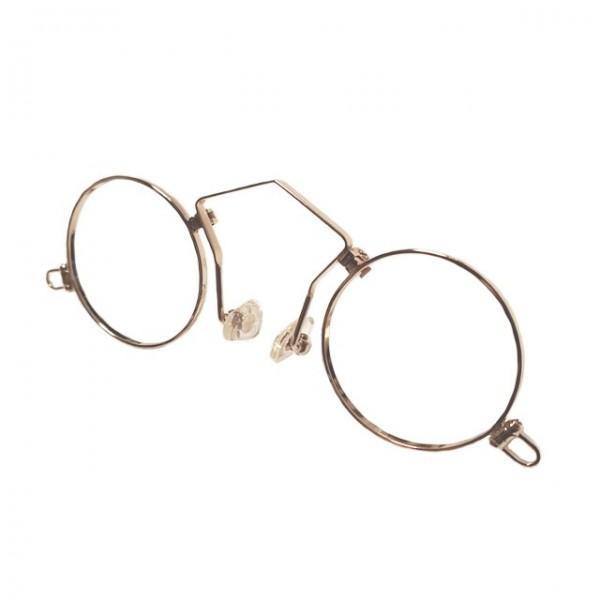 鼻メガネ【サバエ 日本製】フィンチタイプ ブラウンデミ/ゴールド