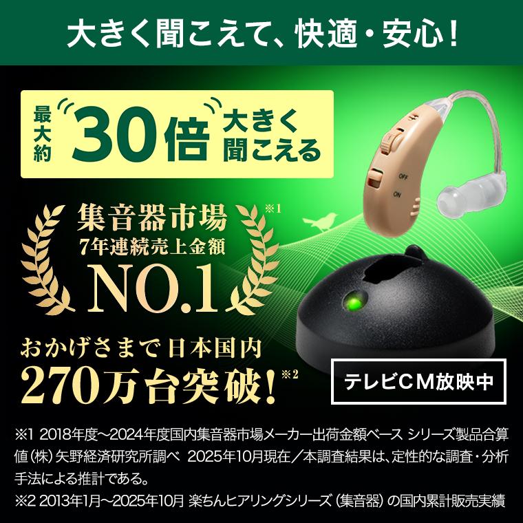 ショップジャパン（Shop Japan） 公式 返品保証付 集音器 楽ちん