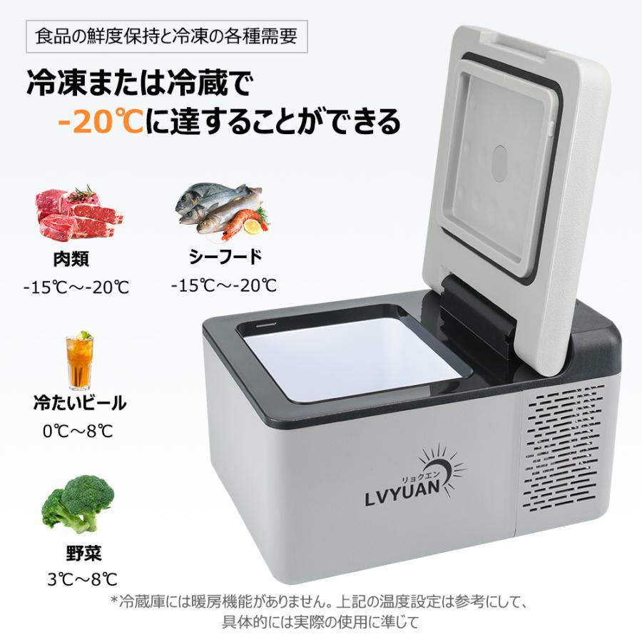 車載冷蔵庫 9L ポータブル 小型 -20℃〜20℃ [&氷点下まで脅威の冷却