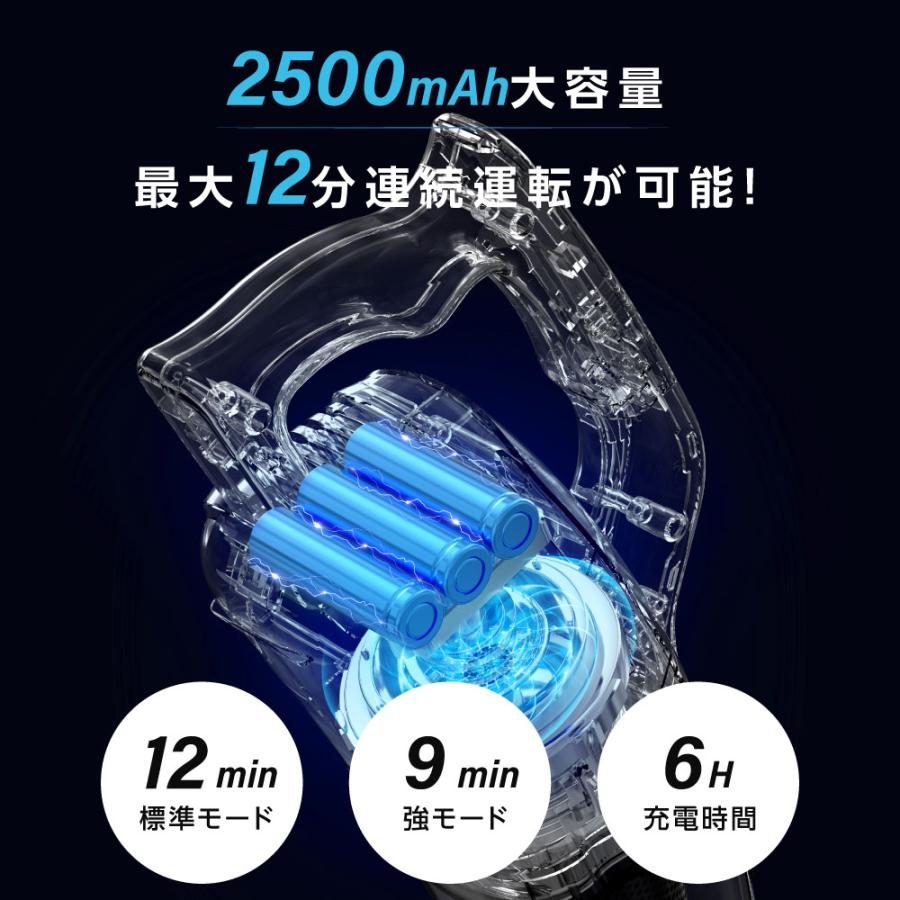 掃除機 サイクロン式 コードレス ハンディー クリーナー 12000pa 4種類