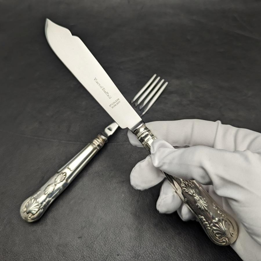 英国ヴィンテージ シルバープレートハンドル ステンレスブレード