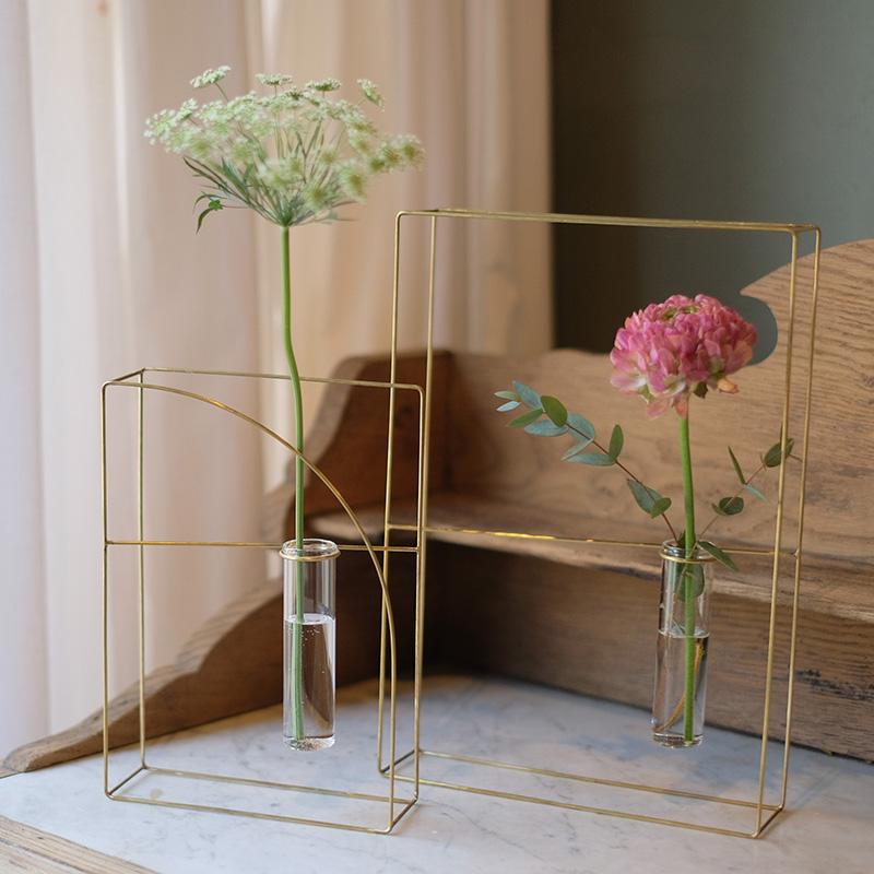 フラワーベース おしゃれ アイアン 試験管 花瓶 一輪挿し PIKE frame