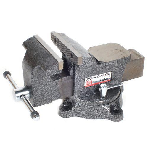 SK11 卓上 バイス 万力 150mm 回転台付き 小型ガレージバイス クランプ