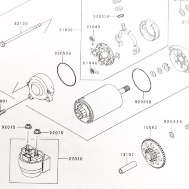カワサキ（Kawasaki） GPZ900R(ZX900A) 全年式 スタータースイッチ