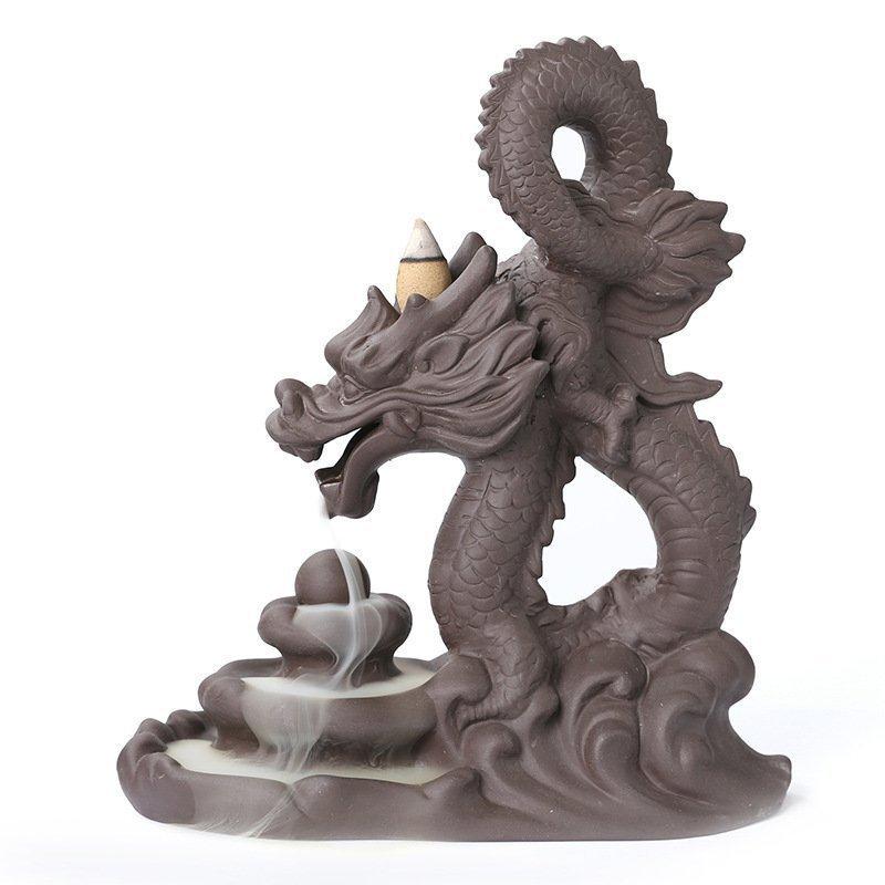 逆流香炉 逆流香バーナー 龍 癒し リラックス 香炉仏 古典 お坊さん