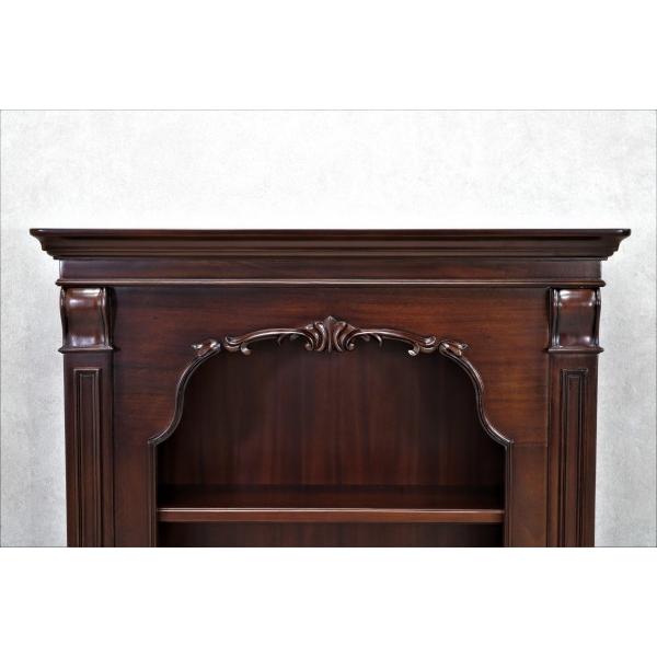 マントルピース ブラウン コンソール 棚 白家具 収納 高級家具