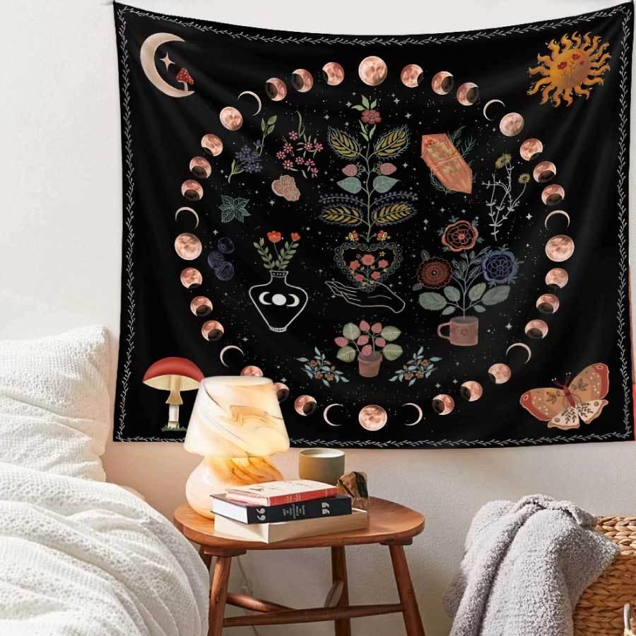 タペストリー モダン 装飾布 ボヘミアン 大判 150x130cm インテリア