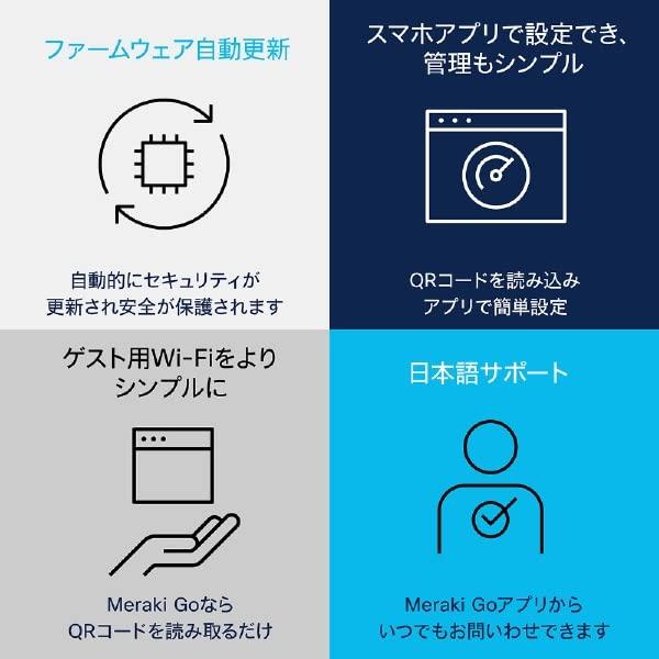 シスコシステムズ (Cisco) Meraki Go Wi-Fiアクセスポイント (GR10