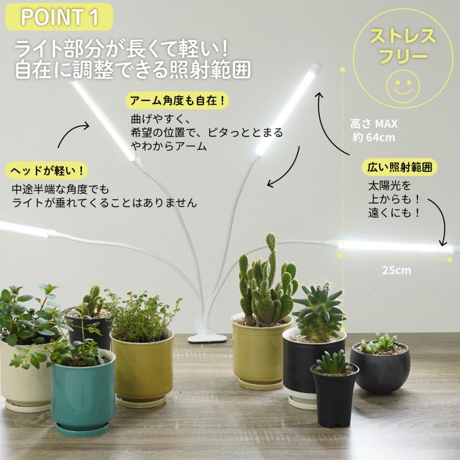 最短当日発送】 植物育成ライト LED クリップ タイマー 防水 取扱説明