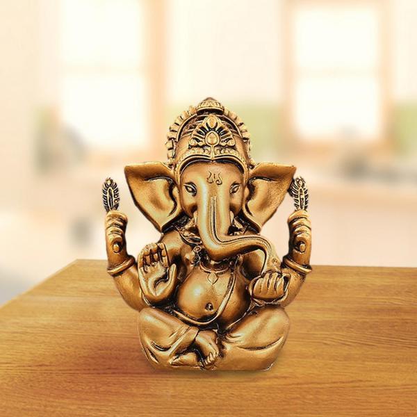 ガネーシャ置物ヒンドゥー教の神ミニ卓上飾りオフィス寝室キャビネット