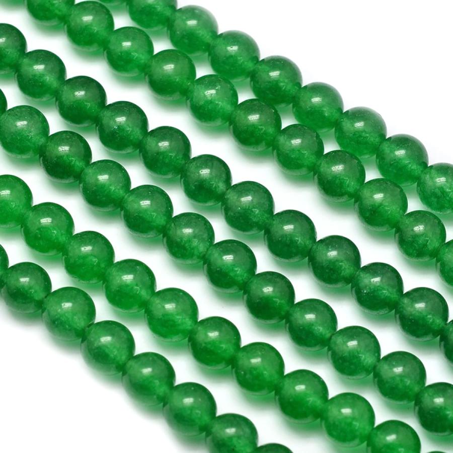 天然石 ビーズ グリーンジェイド 連売り 約6mm パワーストーン