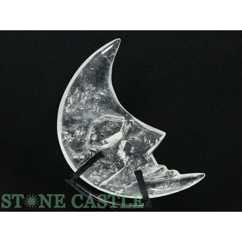 石流通センター 置物一点物 天然石 彫刻置物 クレセントムーン(三日月