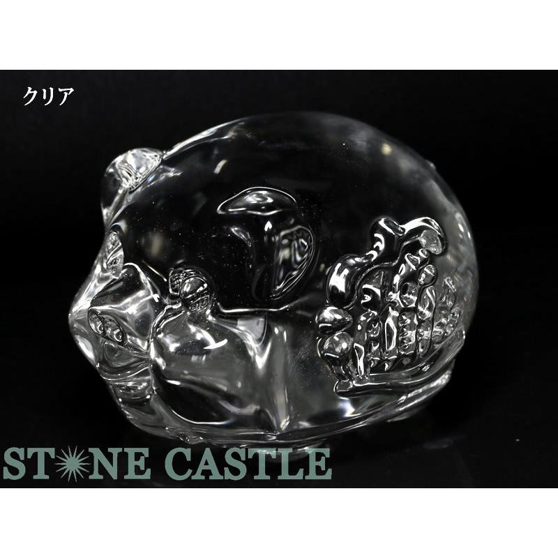 石流通センター 天然石 彫刻置物 福豚(招財進寶) クリスタルガラス (大