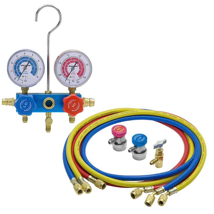 マニホールドゲージセット HFC-134a STRAIGHT/27-234 (STRAIGHT