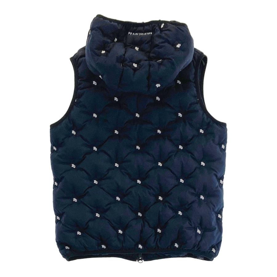 PEARLY GATES パーリーゲイツ フード付き ダウンベスト ロゴ総柄