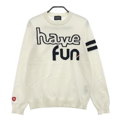 PEARLY GATES（パーリーゲイツ） ニットセーター have fun ホワイト系