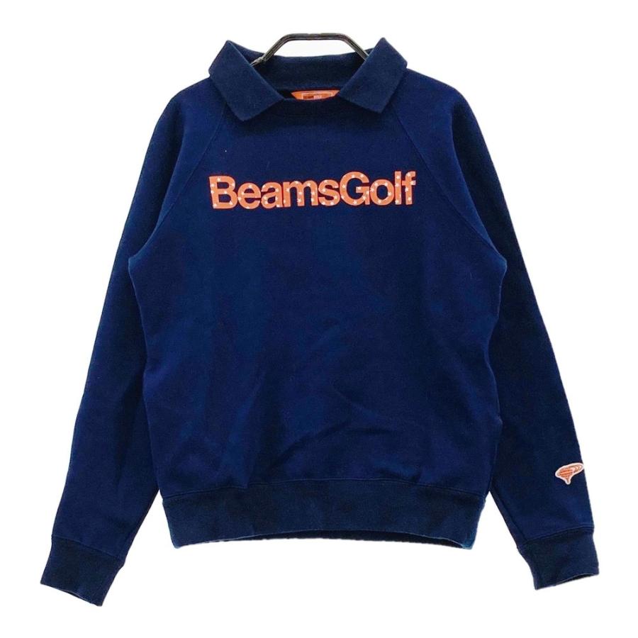 BEAMS GOLF（ビームス ゴルフ） 襟付 スウェットトレーナー ネイビー系