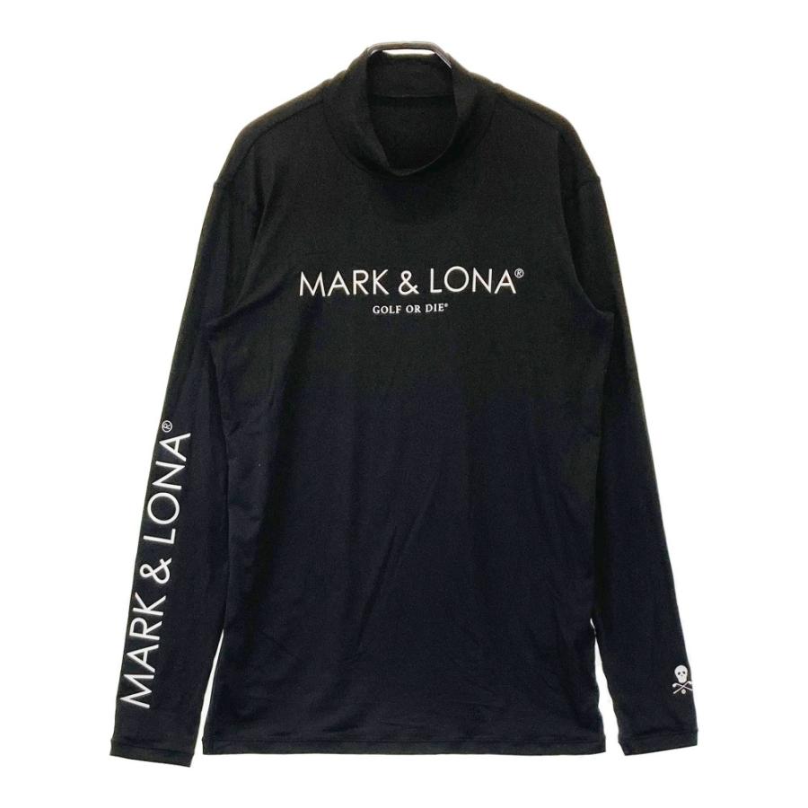 MARK&LONA マークアンドロナ 長袖モックネックTシャツ ブラック系 48