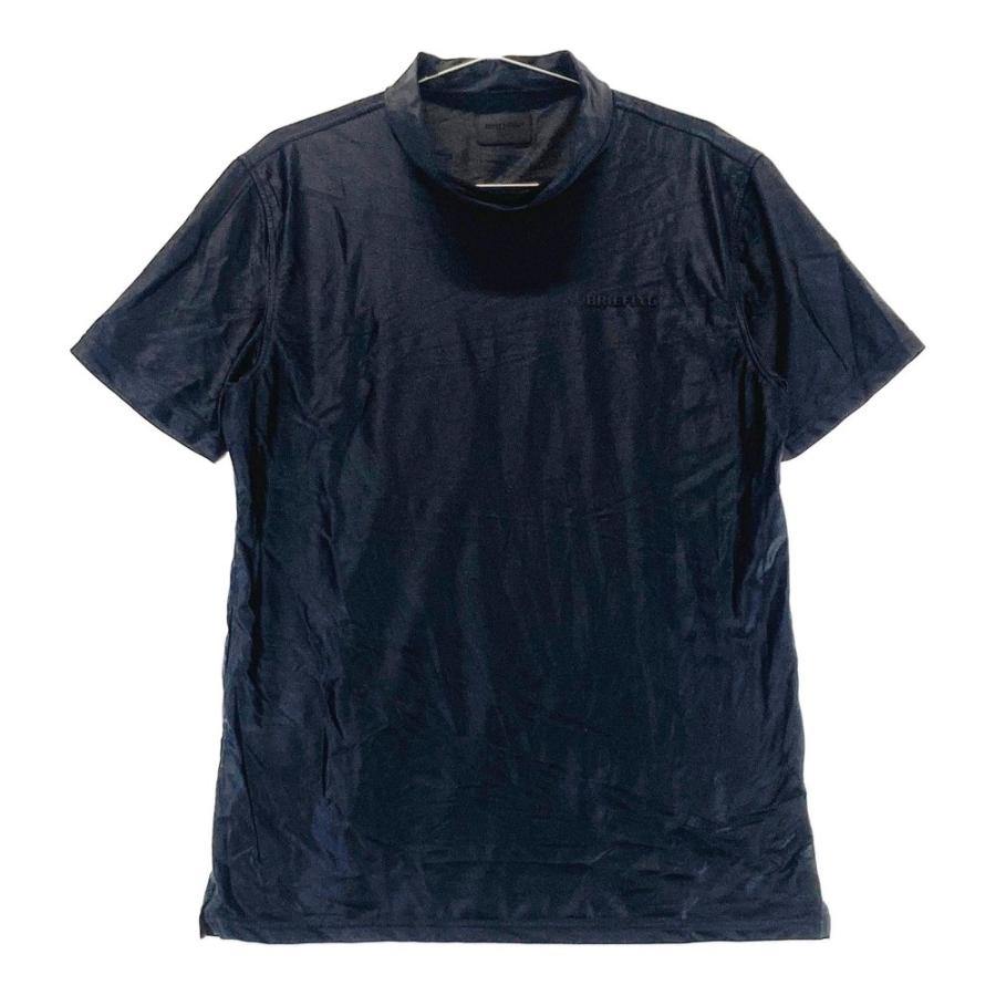 BRIEFING GOLF ブリーフィング 半袖モックネックTシャツ ネイビー系 L