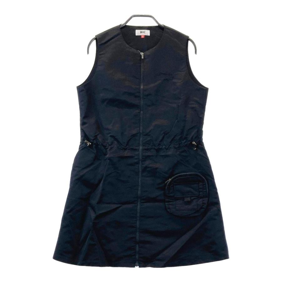WAAC 【新品】WAAC ワック ノースリーブ ジップワンピース ブラック系