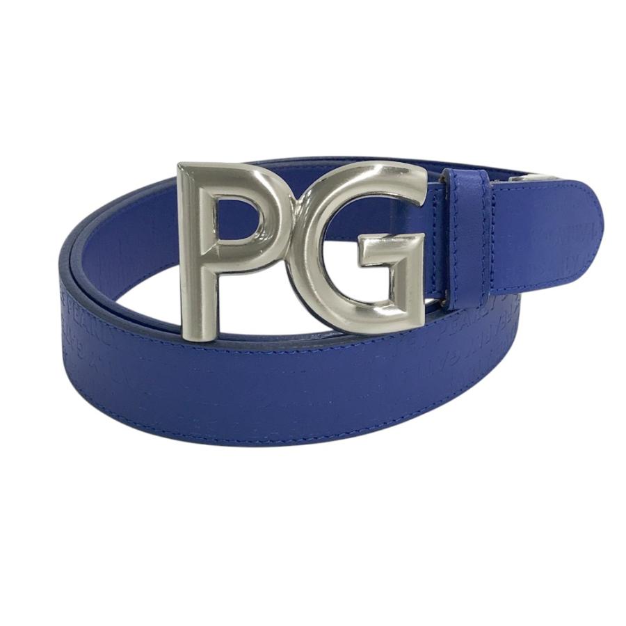 PEARLY GATES パーリーゲイツ ロゴバックル ベルト ロゴ ブルー系