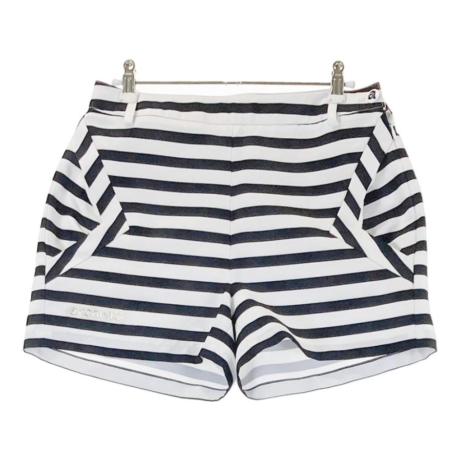 ARCHIVIO アルチビオ ショートパンツ ボーダー柄 ホワイト系 38 ゴルフ
