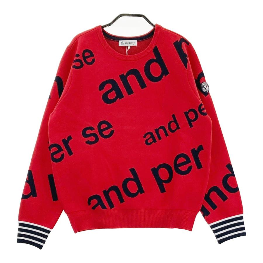 新品】AND PER SE アンパスィ 2024年モデル 長袖ニットセーター ロゴ総
