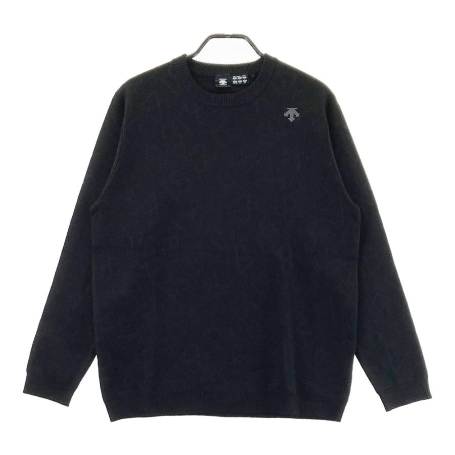 DESCENTE GOLF デサントゴルフ 長袖ニットセーター カシミヤ混 総柄