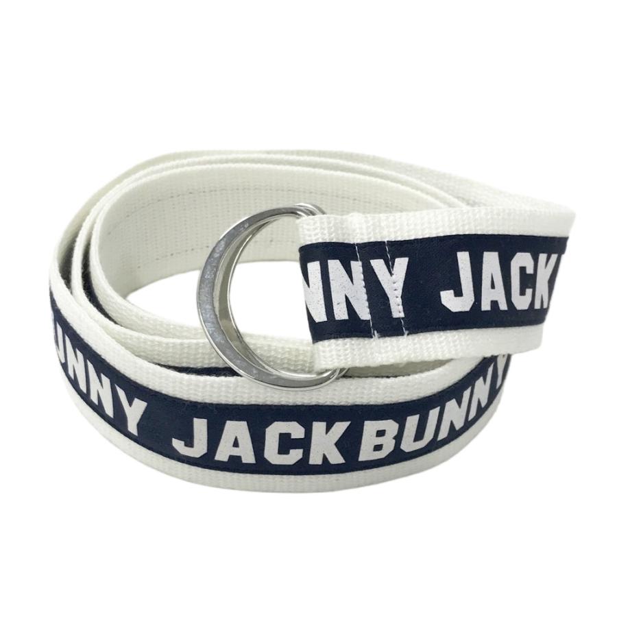 JACK BUNNY ジャックバニー リングベルト ロゴ柄 ホワイト系 ゴルフ