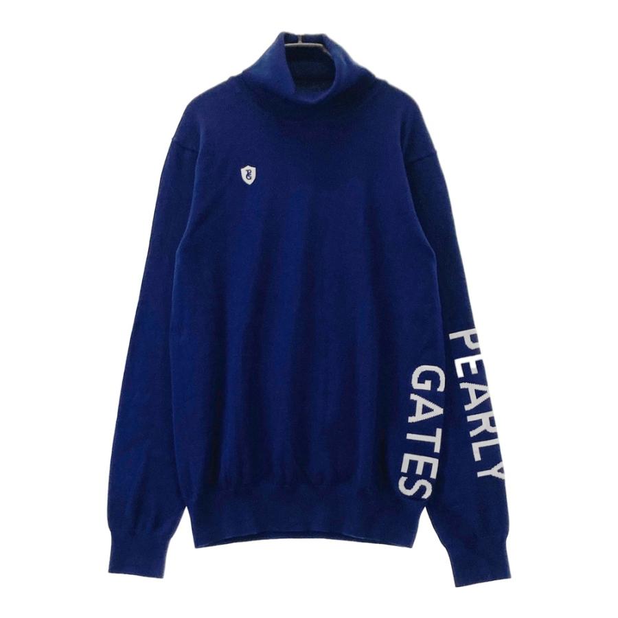 PEARLY GATES パーリーゲイツ タートル ニット セーター ネイビー系 4