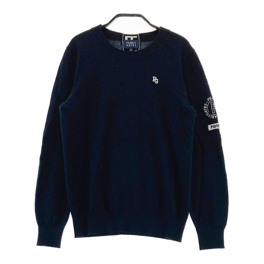 PEARLY GATES パーリーゲイツ カシミヤ ニットセーター ネイビー系 0