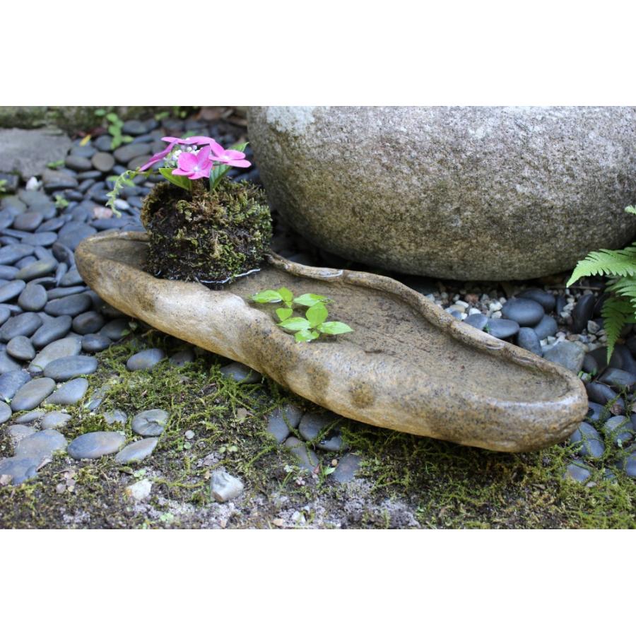 木の葉の水盤｜水鉢 手水鉢 天然石 石製 バードバス : 株式会社杉田