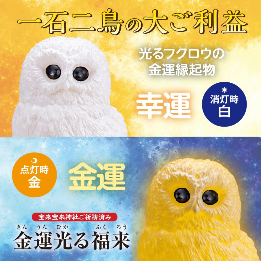 金運光る福来】開運 フクロウ ライト 縁起物 : 水晶院shop - 通販
