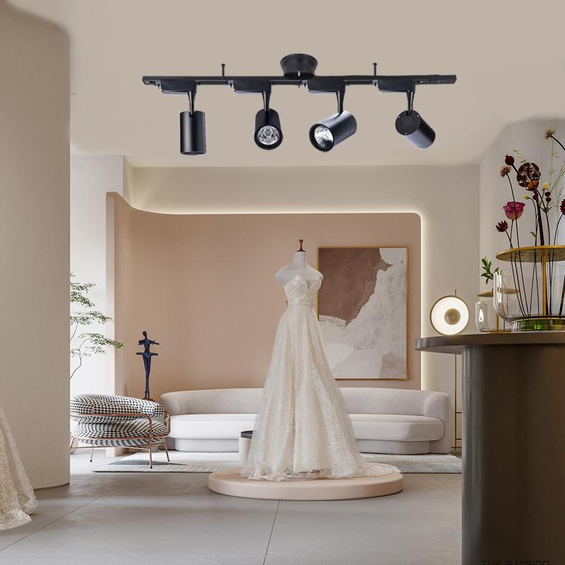 シーリングライト4灯 スポットライト付き 配線ダクトレール用 スポット