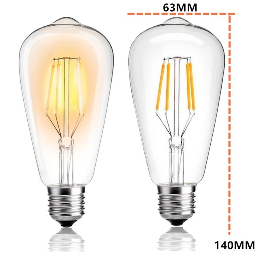 LED電球 E26 フィラメント クリアタイプ エジソンランプ 電球色 100W
