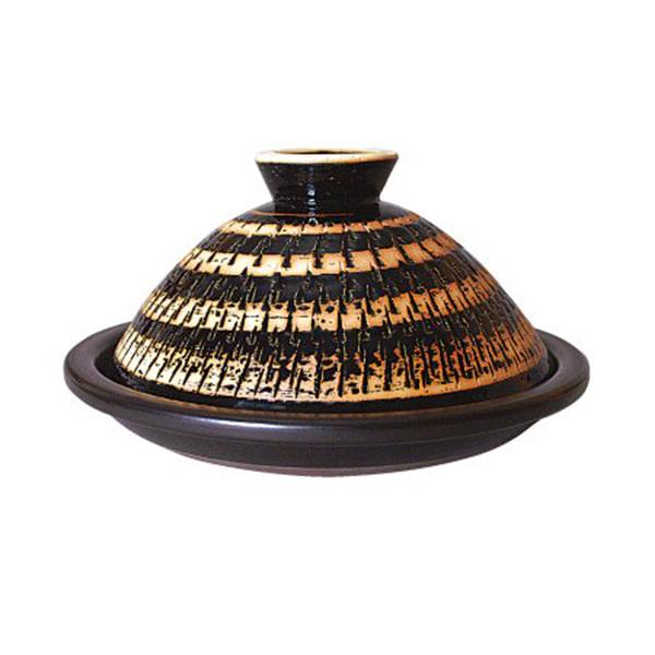 長谷園 ふっくらさん 黒らく 中 AND-09(鍋、グリル、タジン) : サンワ