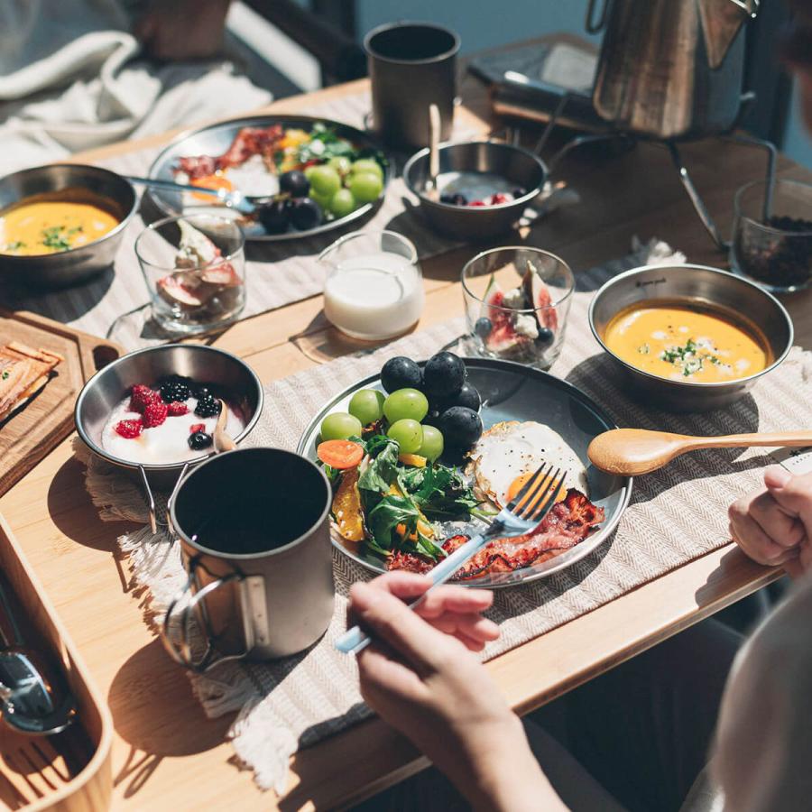 テーブルウェアセット Lファミリー シルバー snow peak（スノーピーク