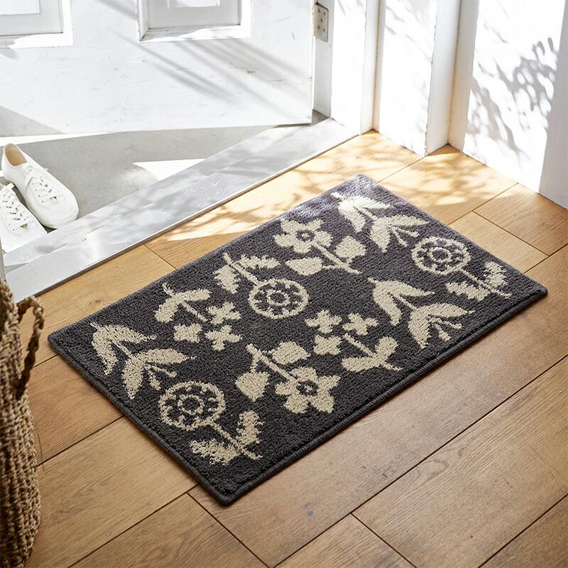 Horn Please shesay 北欧テイストの玄関マット 45×70cm 花が咲き誇る