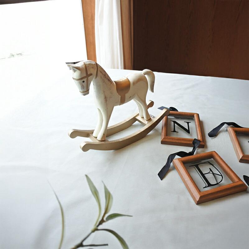 木馬 オブジェ ロッキングホース 木製 馬 置物 ロッキン・ホワイト