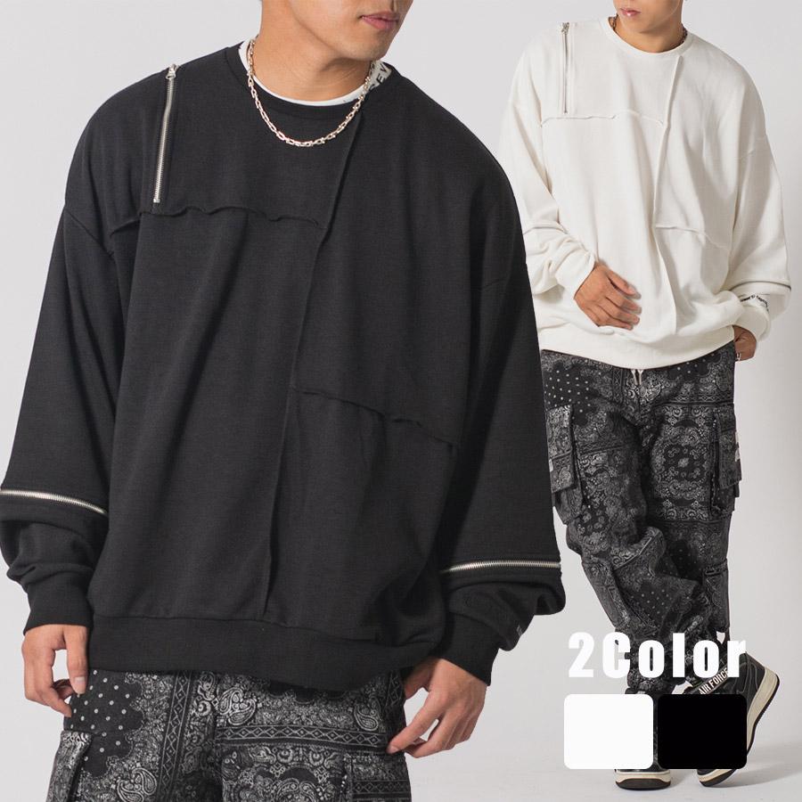 RE730 ZIP切替ワイドトレーナー メンズ ビッグシルエット オーバー