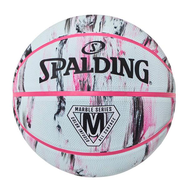 SPALDING（スポルディング） 公式 マーブル ピンク×ホワイト 6号球