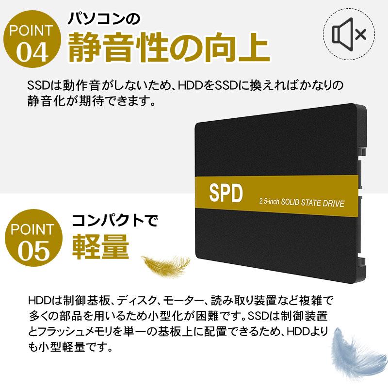 SPD SPD SSD 2TB 2.5インチ 7mm 内蔵型SSD SATAIII 6Gb/s 550MB/s 3D
