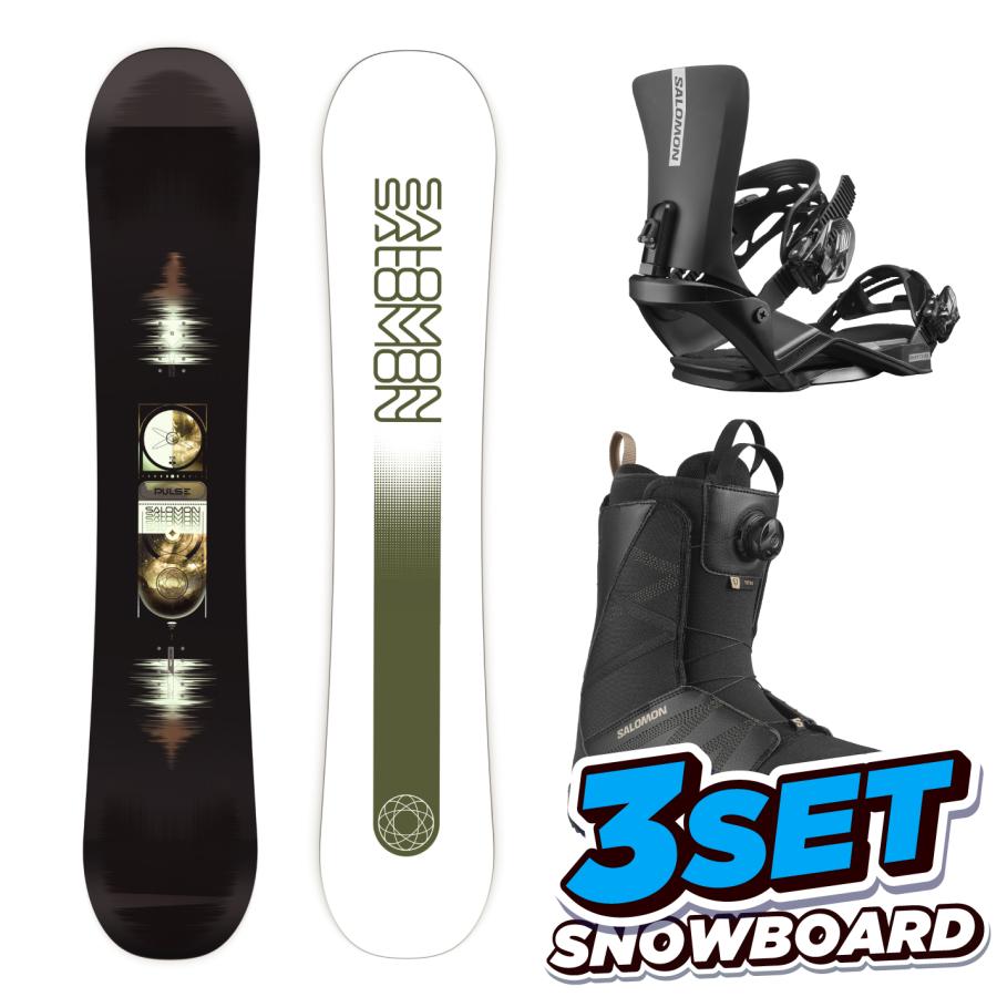 25-26 サロモン スノーボード 3点セット SALOMON PULSE RHYTHM TITAN